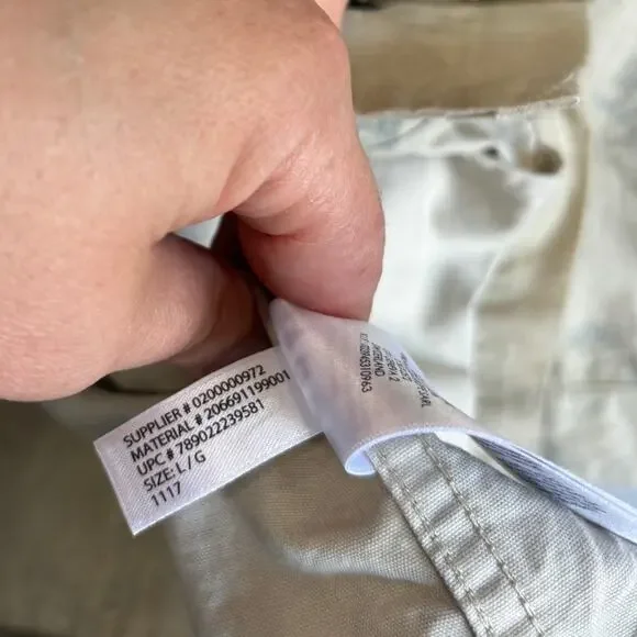 Chaps x Ralph Lauren Women's Cream Jacket with Blue Accents. Size L - Picture 5 of 6